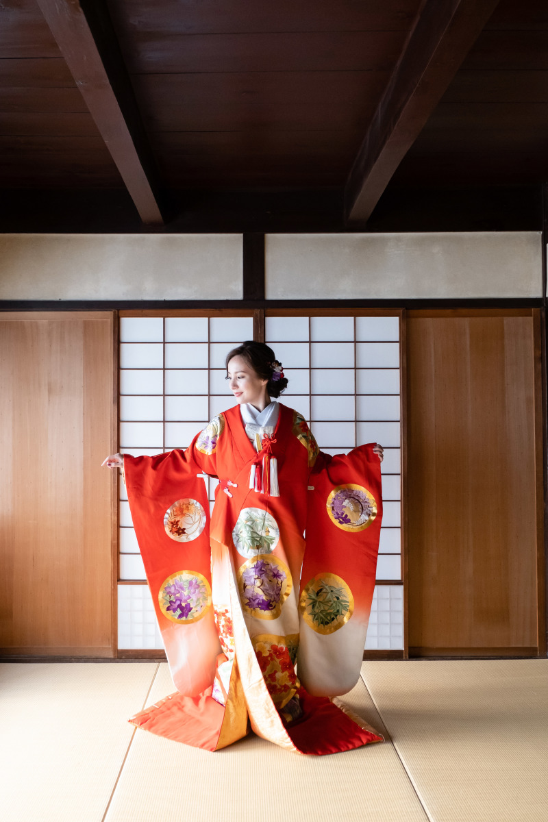 赤い色打掛