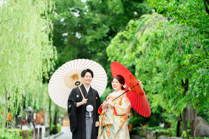 夏の前撮り、祗園にて