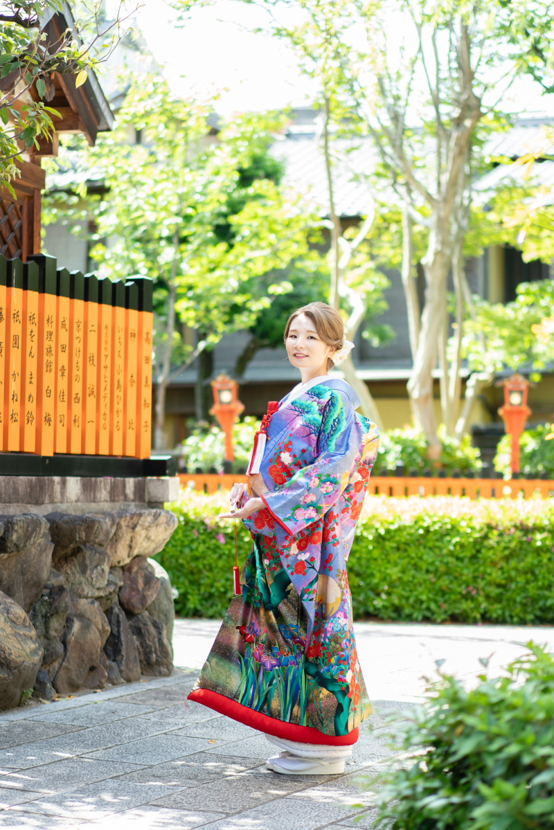 青紫系の色打掛