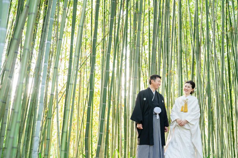 竹林でも撮影