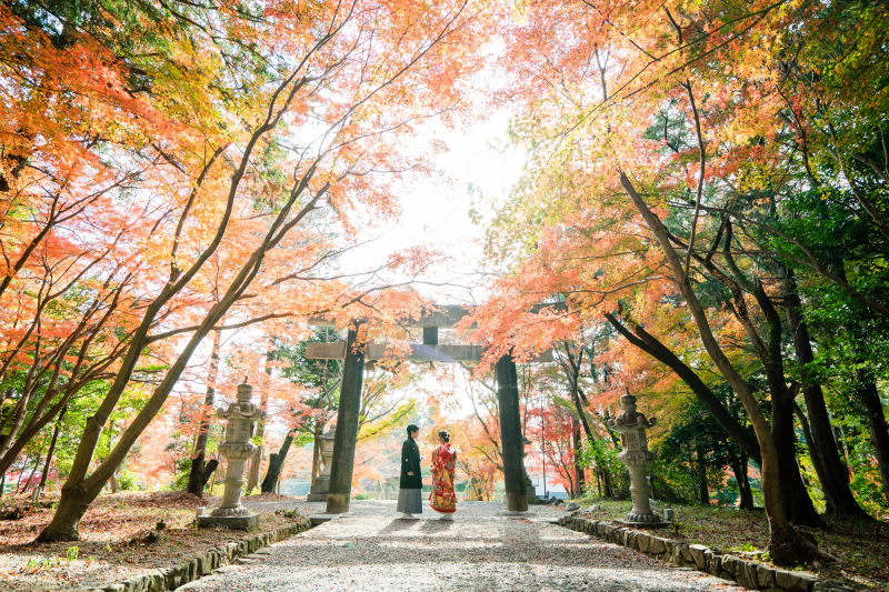 紅葉に包まれて