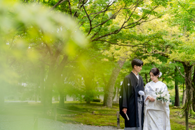 青紅葉に包まれながら