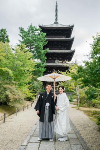 京都五重塔（白無垢で前撮り）