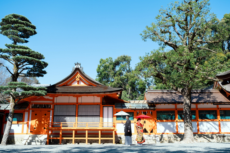 景色の一つに二人を添えて