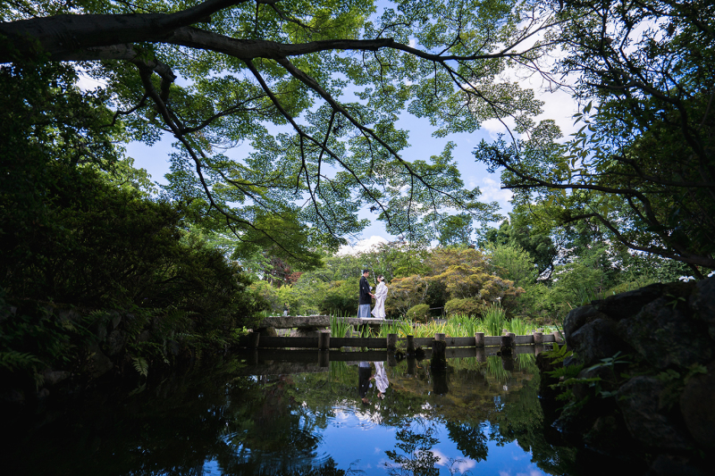 京都 美翔苑（KYOTO BISHOUEN）_庭園で撮影できる
