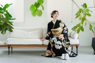 ご自身の振袖お持込で撮影する