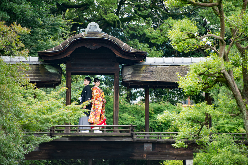 京都 美翔苑（KYOTO BISHOUEN）_庭園で撮影できる