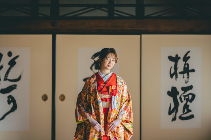 和装前撮り｜引き振袖&times;花嫁衣裳プラン｜全データ付き｜衣装全て無料