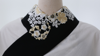 【半襟】濡羽色