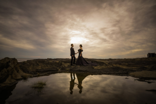 夕日ロケ in城ケ島