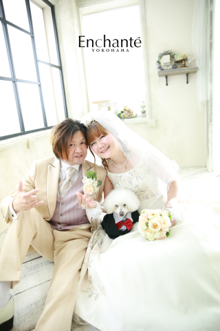 17年一緒のわんちゃんとフォトウェディング
