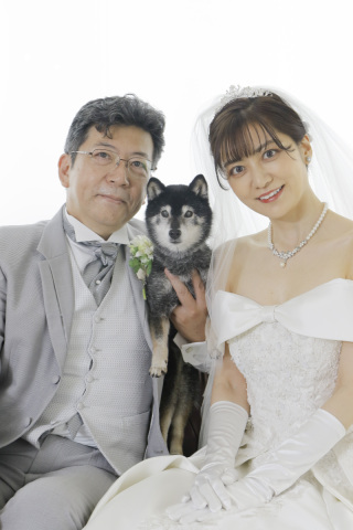 愛犬とウェディングフォト