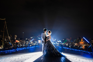 大桟橋でナイトフォト