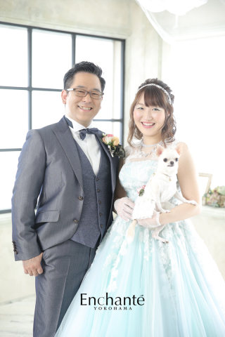 わんちゃんやご友人様といっしょに洋装フォトウェディング