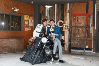 ワンちゃんとバイクの撮影！