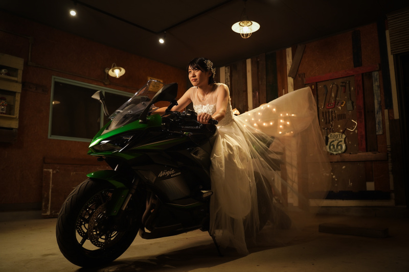 ドレスを生かして