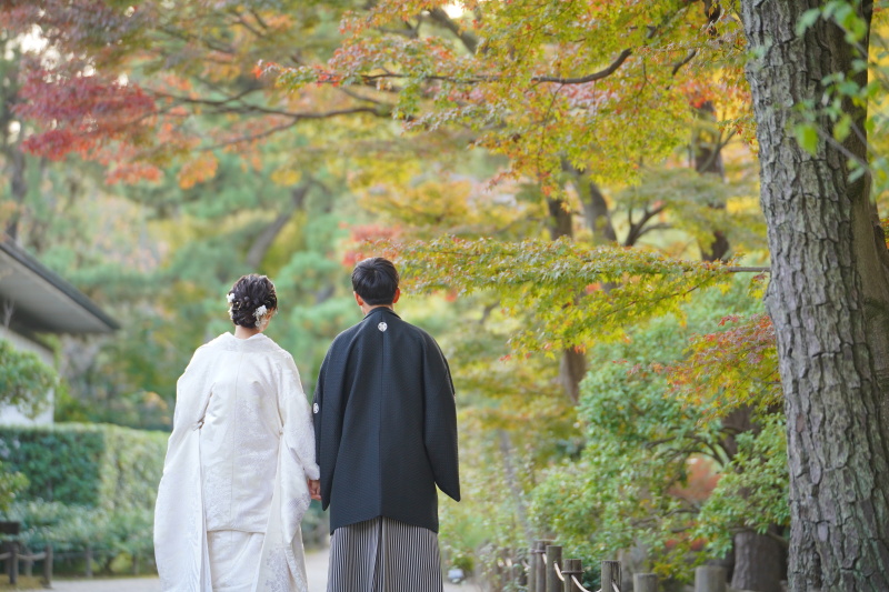 お二人の後ろ姿もしっかり撮影します!