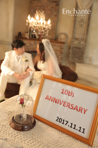 ご結婚10周年記念にわんちゃんといっしょに撮影