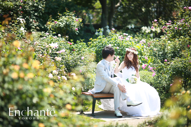 緑と花に包まれて