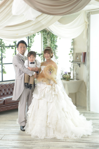 お子様、ワンちゃんと一緒に撮影！