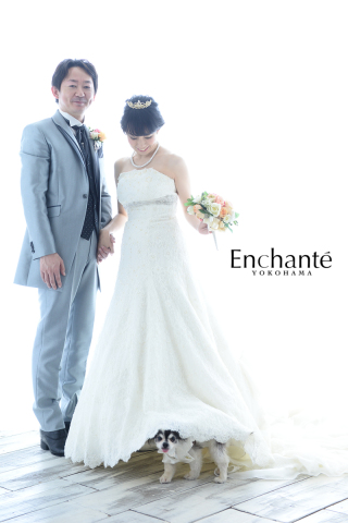 わんちゃんといっしょにフォトウェディング