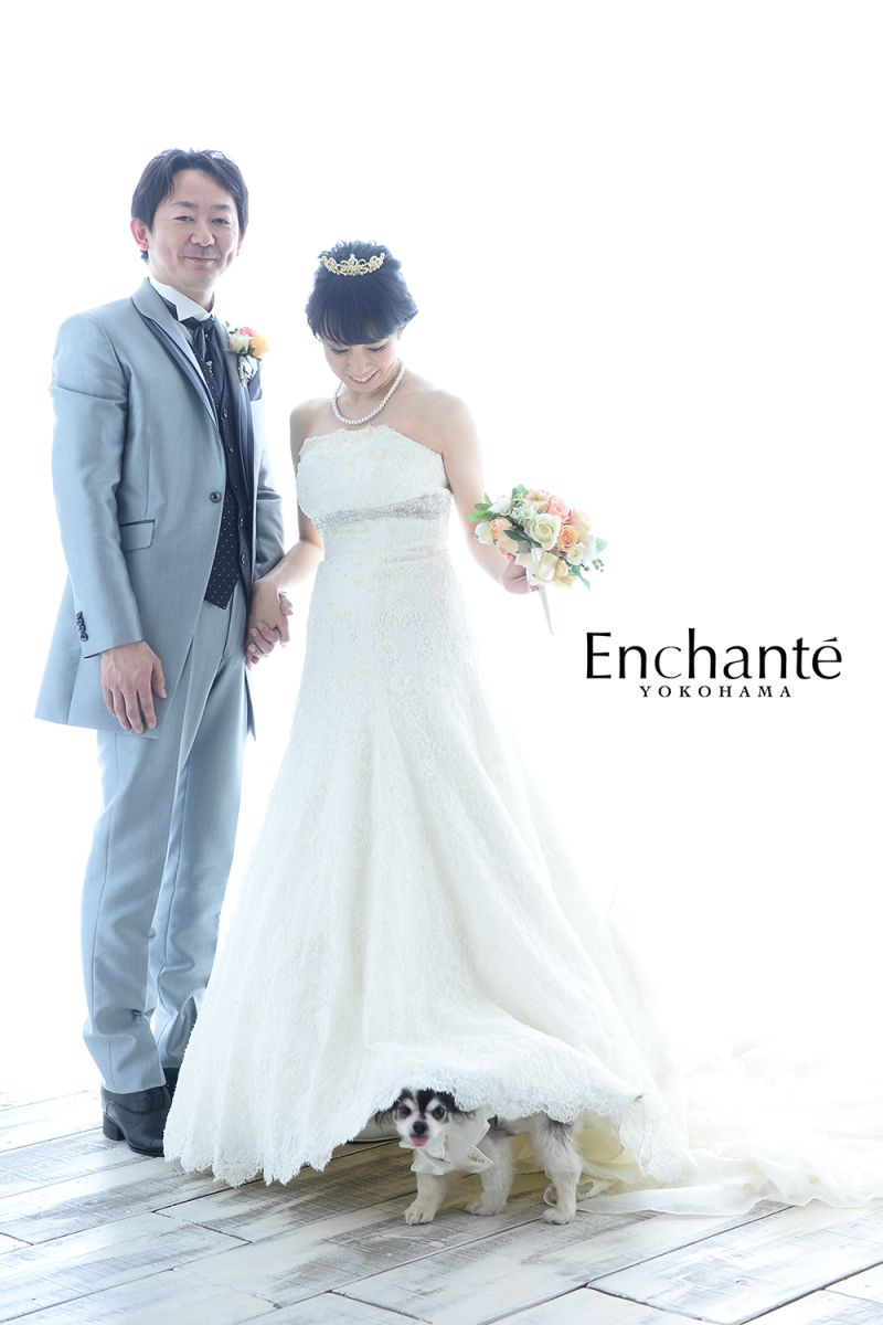 わんちゃんといっしょにフォトウェディング