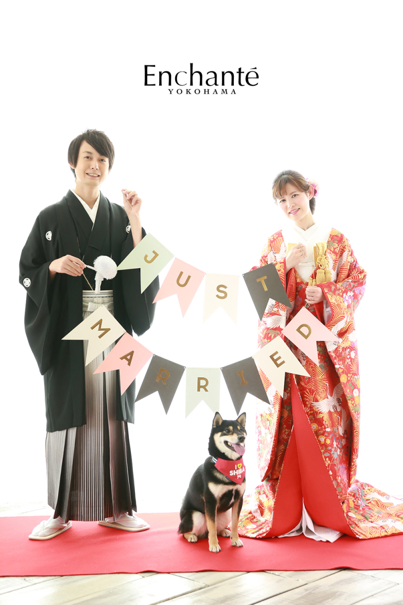 大人気わんちゃんと一緒の撮影