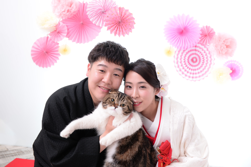 お顔でギュー