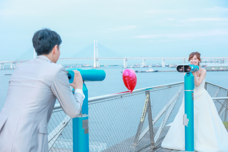 双眼鏡を使用してのかわいいショット♡