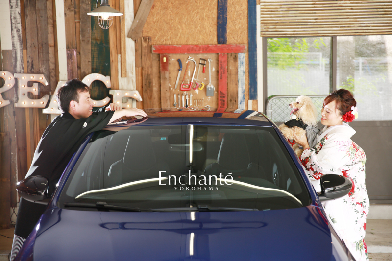 専用ガレージにて撮影