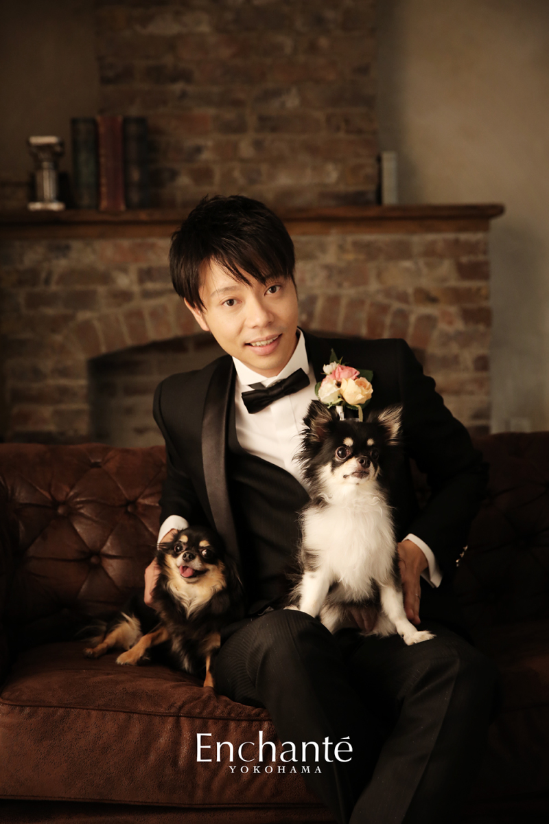 新郎さんと一緒