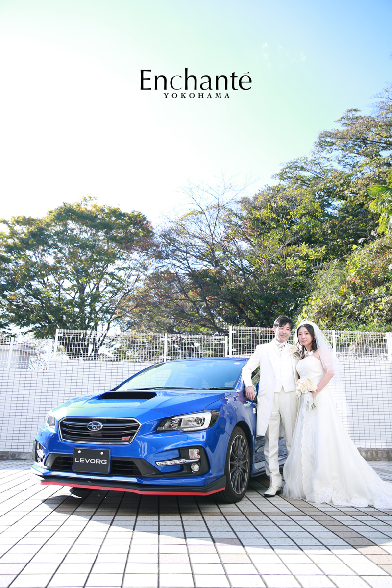 青い空と青いお車