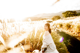 アンシャンテ横浜_【稲取細野高原】 和装&times;ススキ