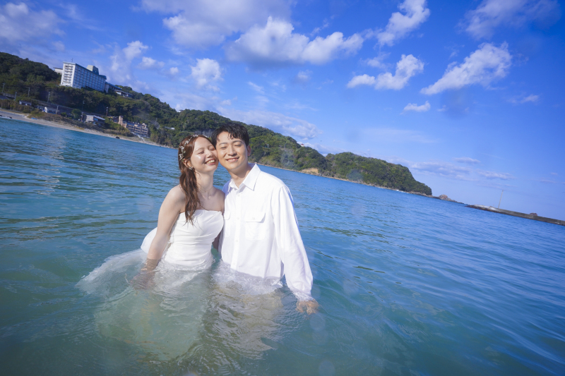 アンシャンテ横浜_【海・岩場】洋装ロケ