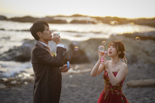 アンシャンテ横浜_【海・岩場】洋装ロケ