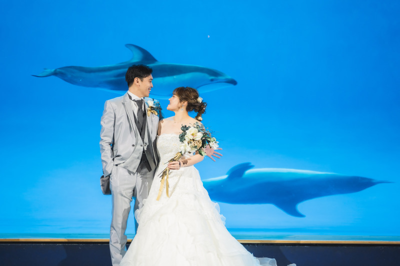 【大洗水族館で撮影!】フォトウェディング〜ユニークベニュープラン!