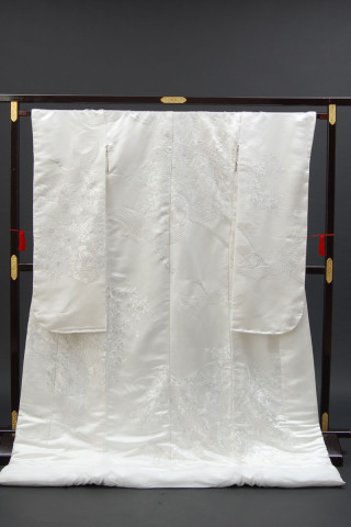 鶴　花車　サガラ刺繍/0103063