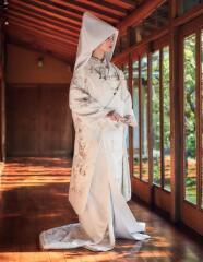 ちりめん金刺繍鶴 牡丹松竹梅/0103324