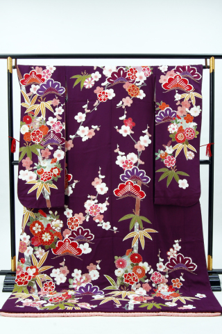 0210700/紫　松　竹　梅　牡丹