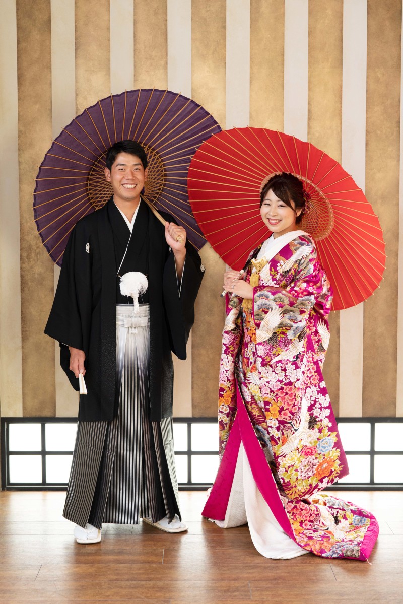 和装ならではの番傘ショット