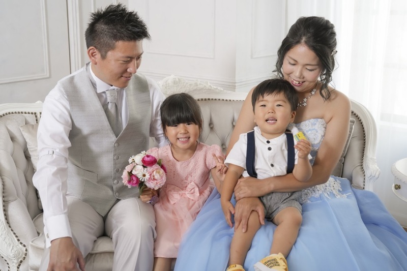 お子様も一緒にフォトウェディング♪