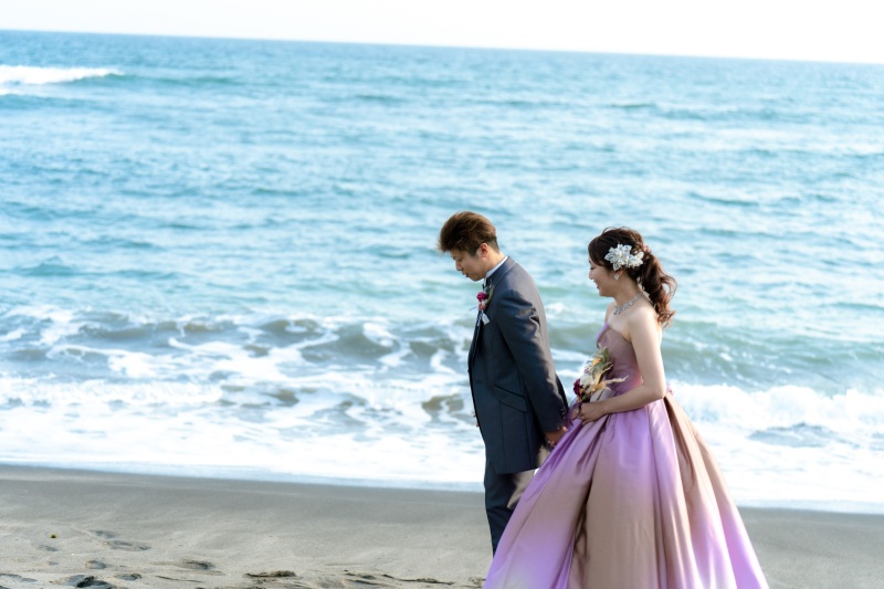 稲村ケ崎の海辺にて・・・