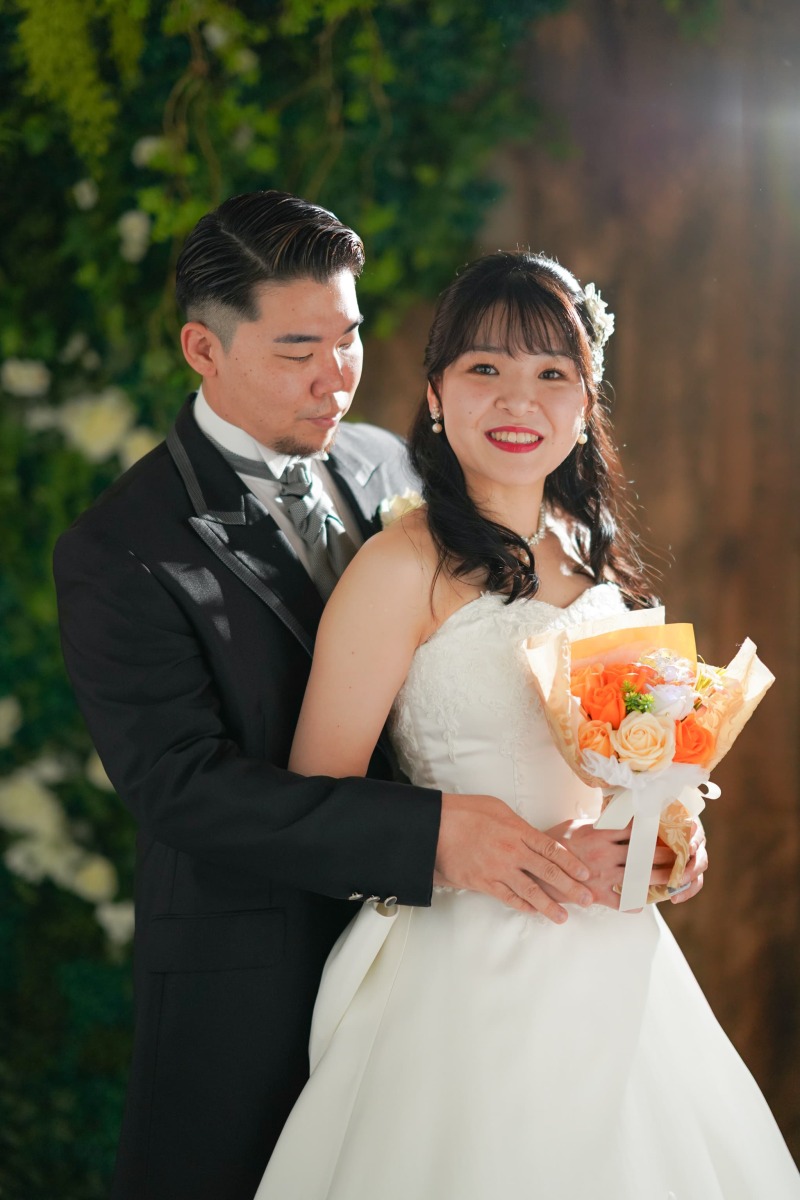 プレゼントのブーケと撮影♪