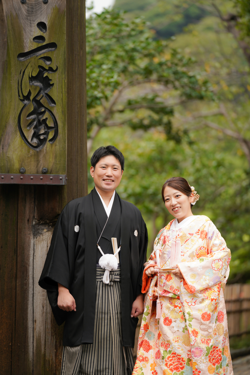 格式の中に、ふたりらしい笑顔