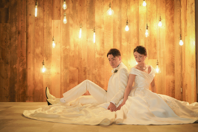 お気に入りのドレスでスタジオ撮影