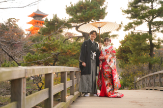 三渓園＆スタジオと赤バラ