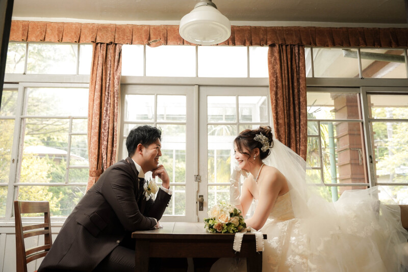 向かい合って♪