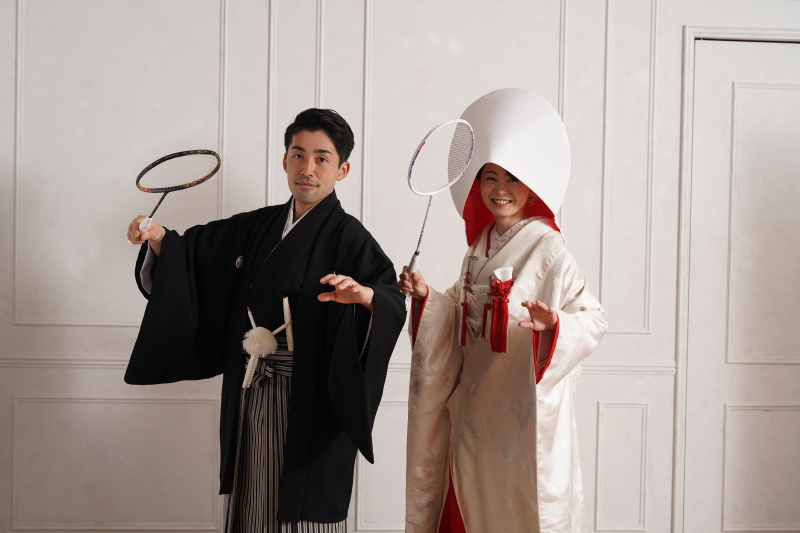 和の装いも、遊び心も、二人でひとつ