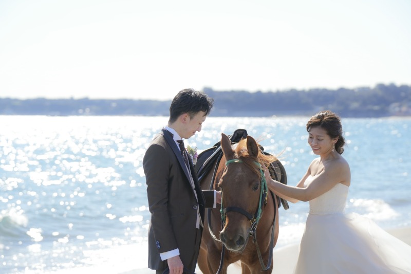 キラキラ輝く海と共に