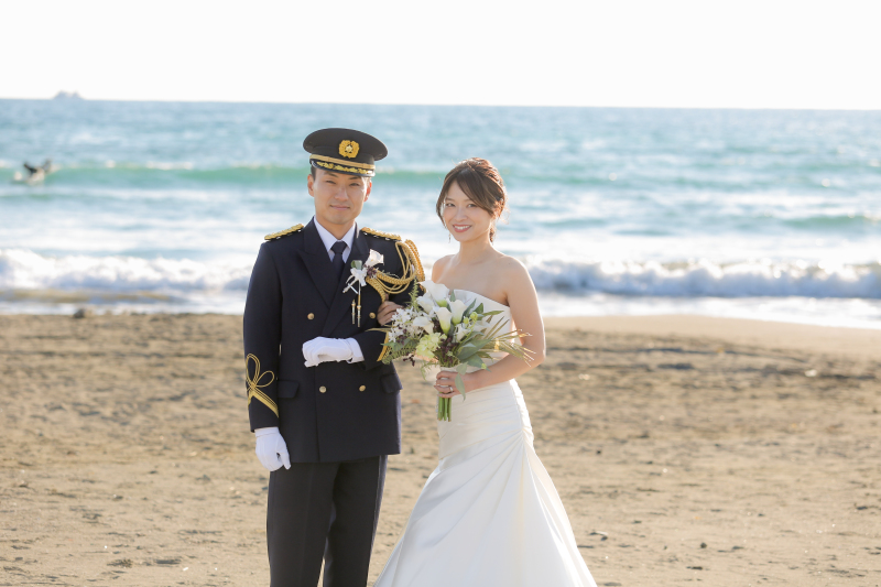 和装のあとは、青い海へ!礼服×ウェディングドレス
